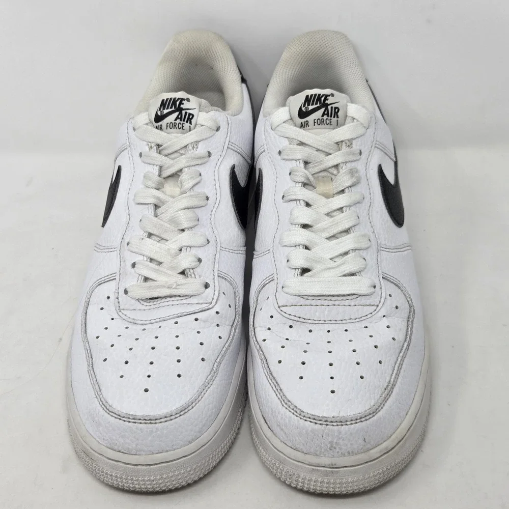 Nike Air Force 1 One Low '07 White Black Swoosh CT2302-100 Men's 10.5